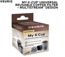 Keurig My K-Cup Universal Reusable Filter MultiStream Technology