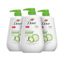 Dove Body Wash with Pump Refreshing Cucumber and Green Tea Refreshes Skin Cleanser That Effectively Washes Away Bacteria While Nourishing Your Skin 30.6 Fl oz(Pack of 3)