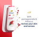 Dove Body Wash Rejuvenating Pomegranate & Hibiscus 4 Count for Renewed, Healthy-Looking Skin Gentle Skin Cleanser with 24hr Renewing MicroMoisture 20 oz