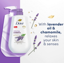 Dove Body Wash with Pump Relaxing Lavender Oil & Chamomile 3 Count for Renewed, Healthy-Looking Skin Gentle Skin Cleanser with 24hr Renewing MicroMoisture 30.6 oz