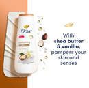 Dove Body Wash Pampering Shea Butter & Vanilla 4 Count for Renewed, Healthy-Looking Skin Gentle Skin Cleanser with 24hr Renewing MicroMoisture 20 oz