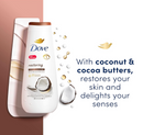 Dove Body Wash Restoring Coconut & Cocoa Butter 4 Count for Renewed, Healthy-Looking Skin Gentle Skin Cleanser That Effectively Washes Away Bacteria While Nourishing Your Skin 20 oz