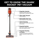 Shark HV301 Rocket Ultra-Light Corded Bagless Vacuum for Carpet and Hard Floor Cleaning with Swivel Steering